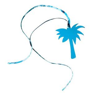 Hermes Blue Leather Palm Tree Bag Charm